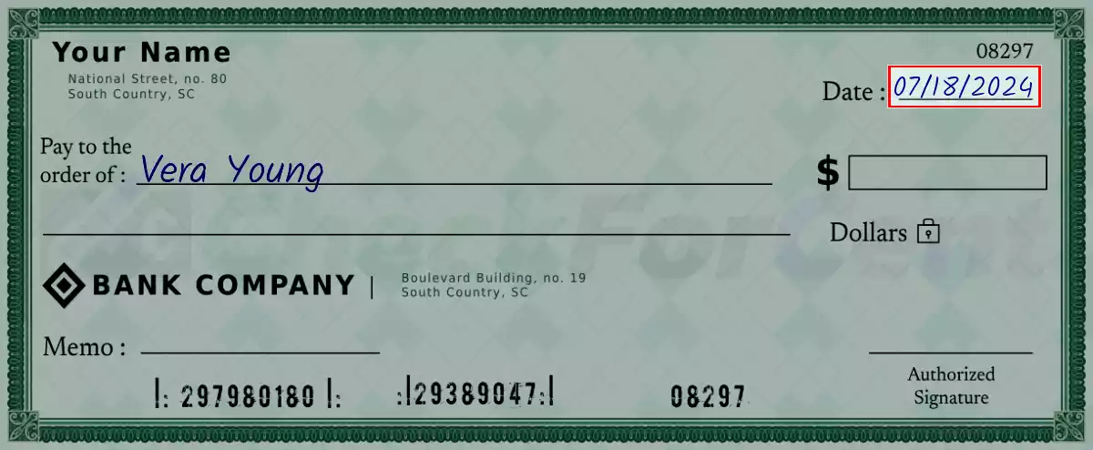 Write the date on the 12500 dollar check