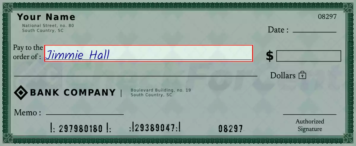 Write the payee’s name on the 131 dollar check