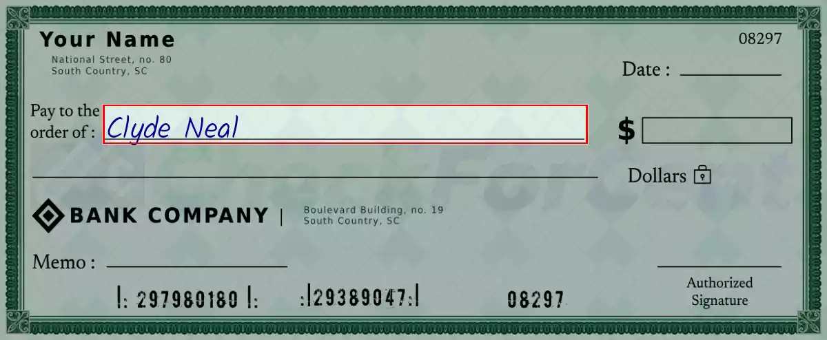 Write the payee’s name on the 1320 dollar check