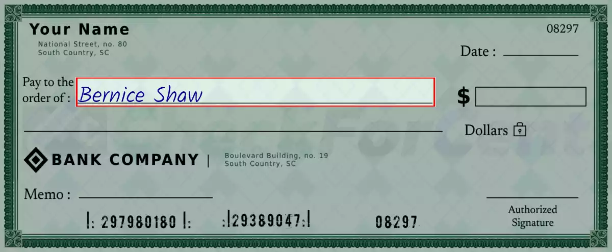 Write the payee’s name on the 1370 dollar check