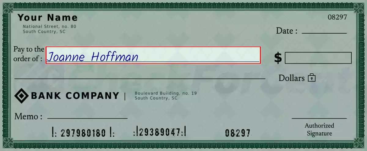 Write the payee’s name on the 166 dollar check