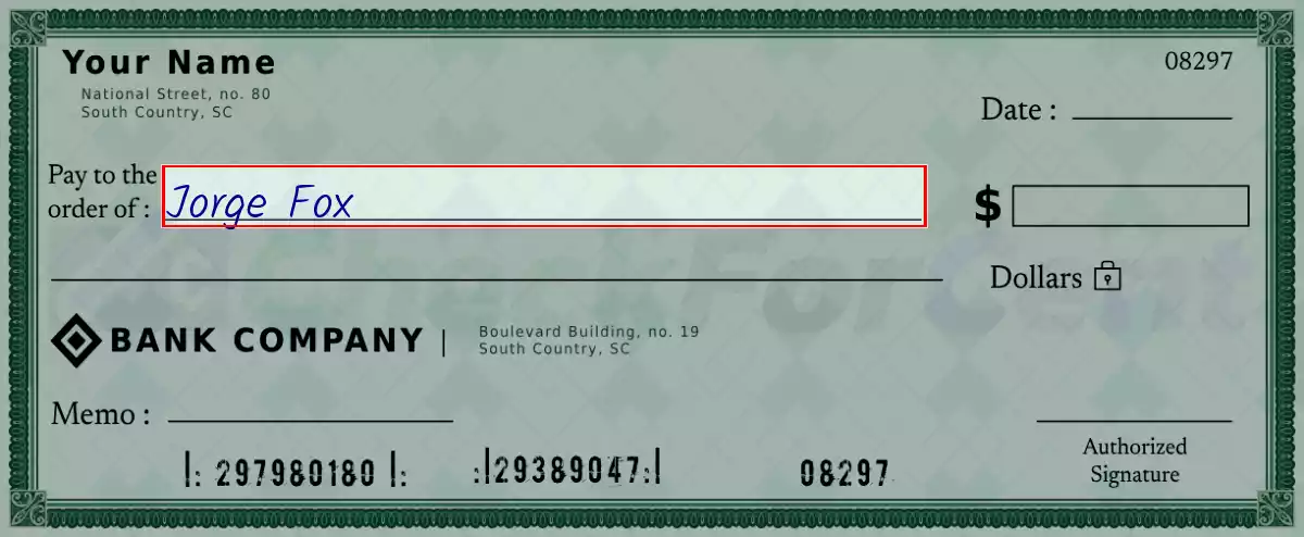 Write the payee’s name on the 177 dollar check