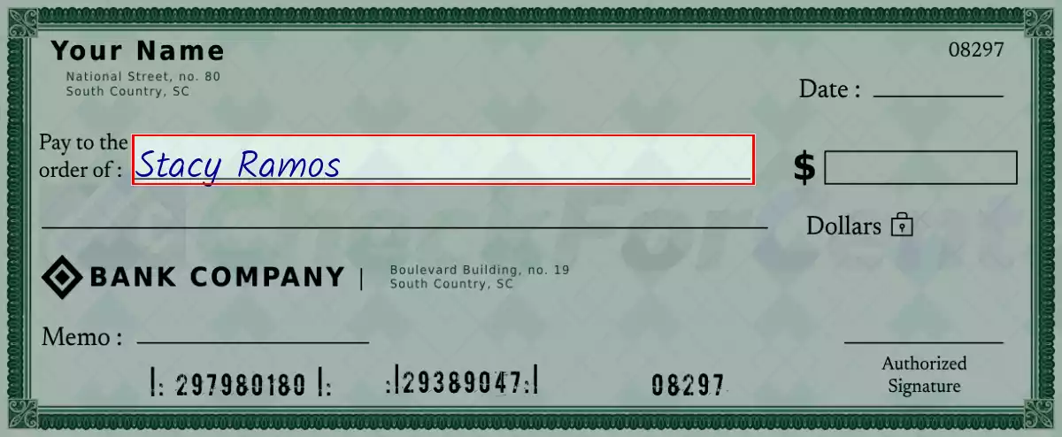 Write the payee’s name on the 1800 dollar check