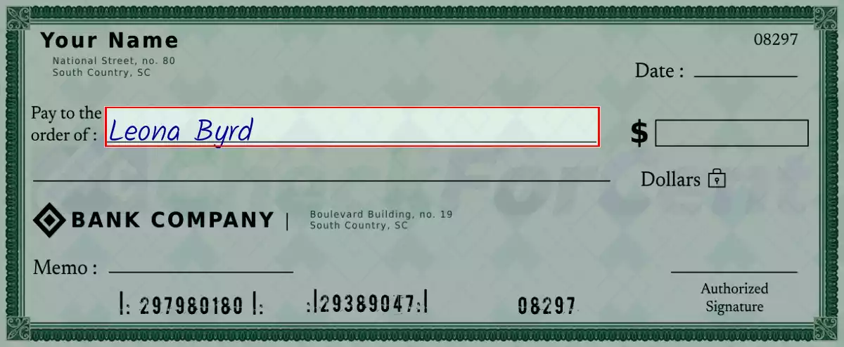 Write the payee’s name on the 367 dollar check